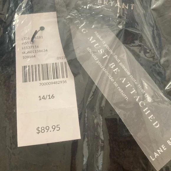 Lane Bryant Plus Size Dress Color Black & White Size 14/16 - Picture 7 of 8